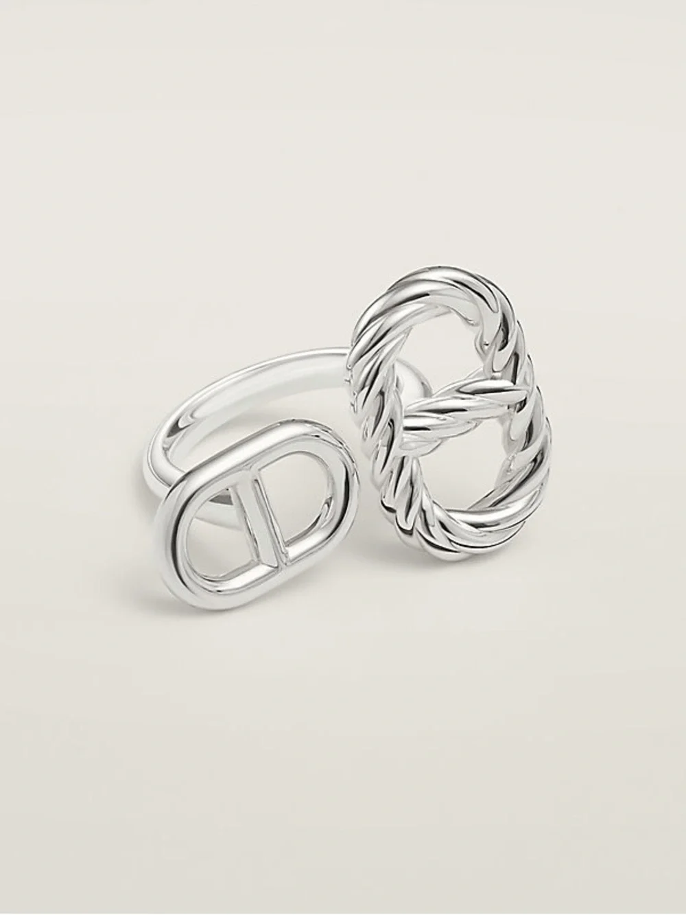 Hermès Silver Ring- Size 56